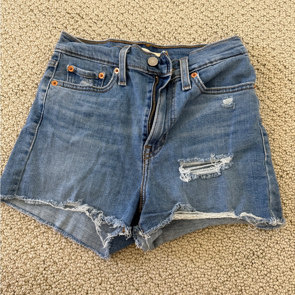 Levi Distressed Denim Women Shorts